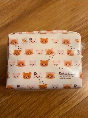 Rilakkuma Zip Pouch in Cream and Orange